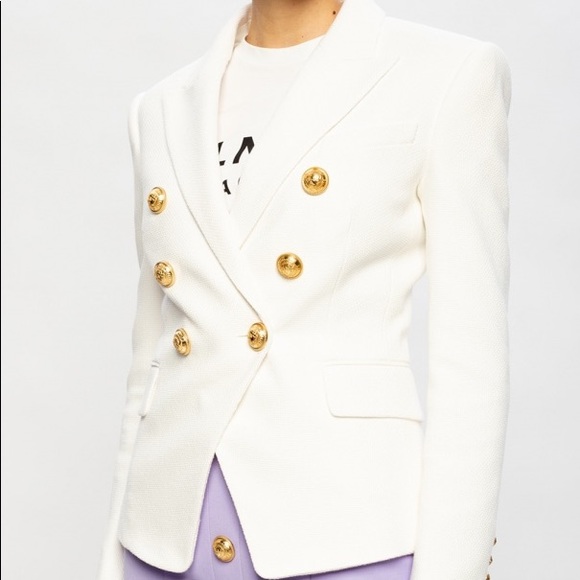 Balmain Jackets & Blazers - NEW BALMAIN DOUBLE-BREASTED BLAZER SIZE FR 36 US 04 COLOR BLANC GOLD BUTTONS